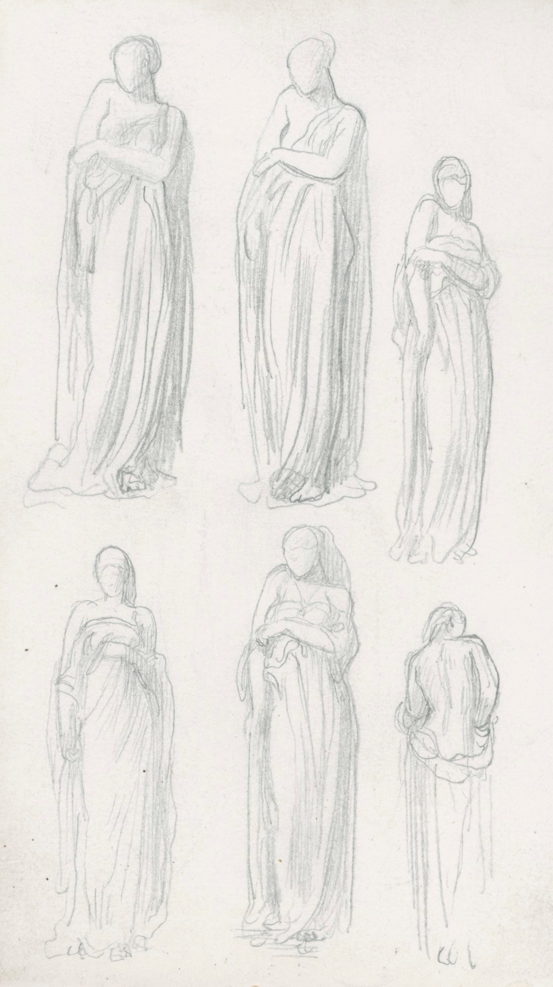 Lord Leighton PRA, Sketches of a woman undressing, probably for 'Iostephane'