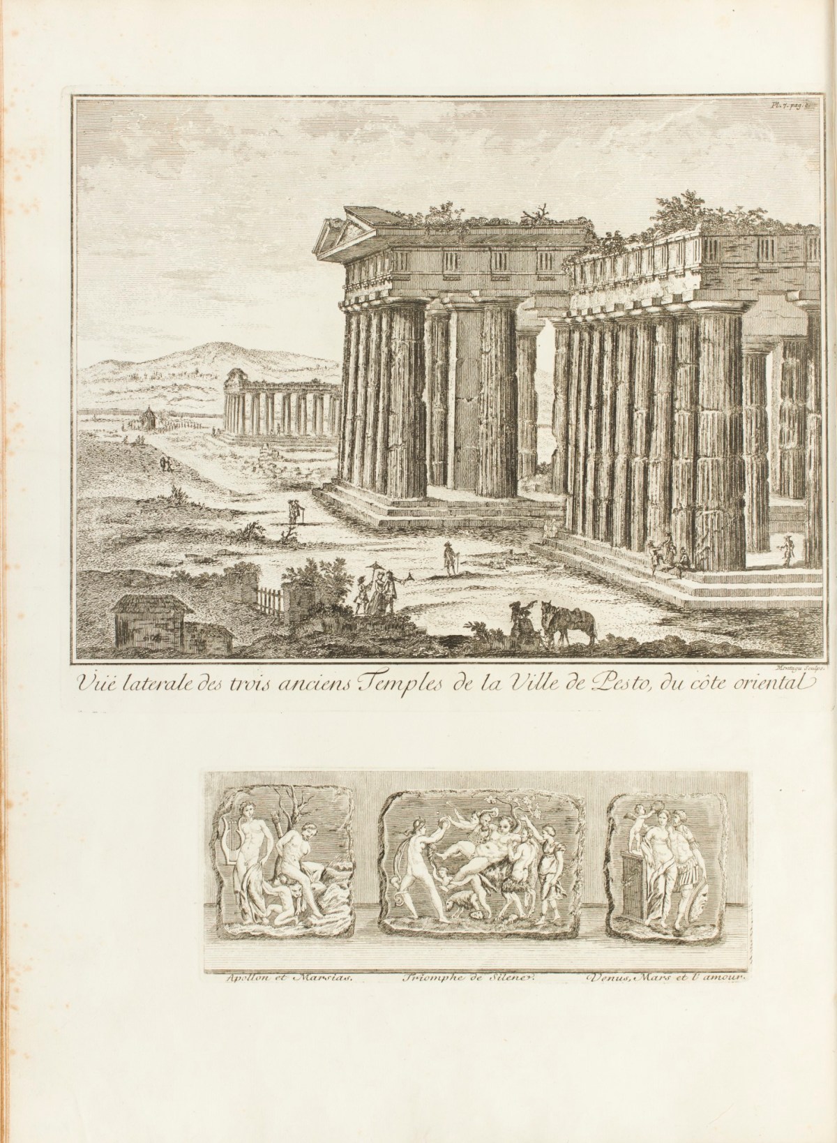 Jean Barbault, 'Seconde planche des temples de Pestum.'