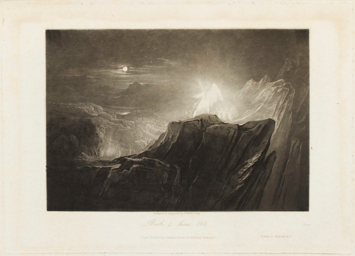 John Martin, Gabriel awaits the arrival of Satan