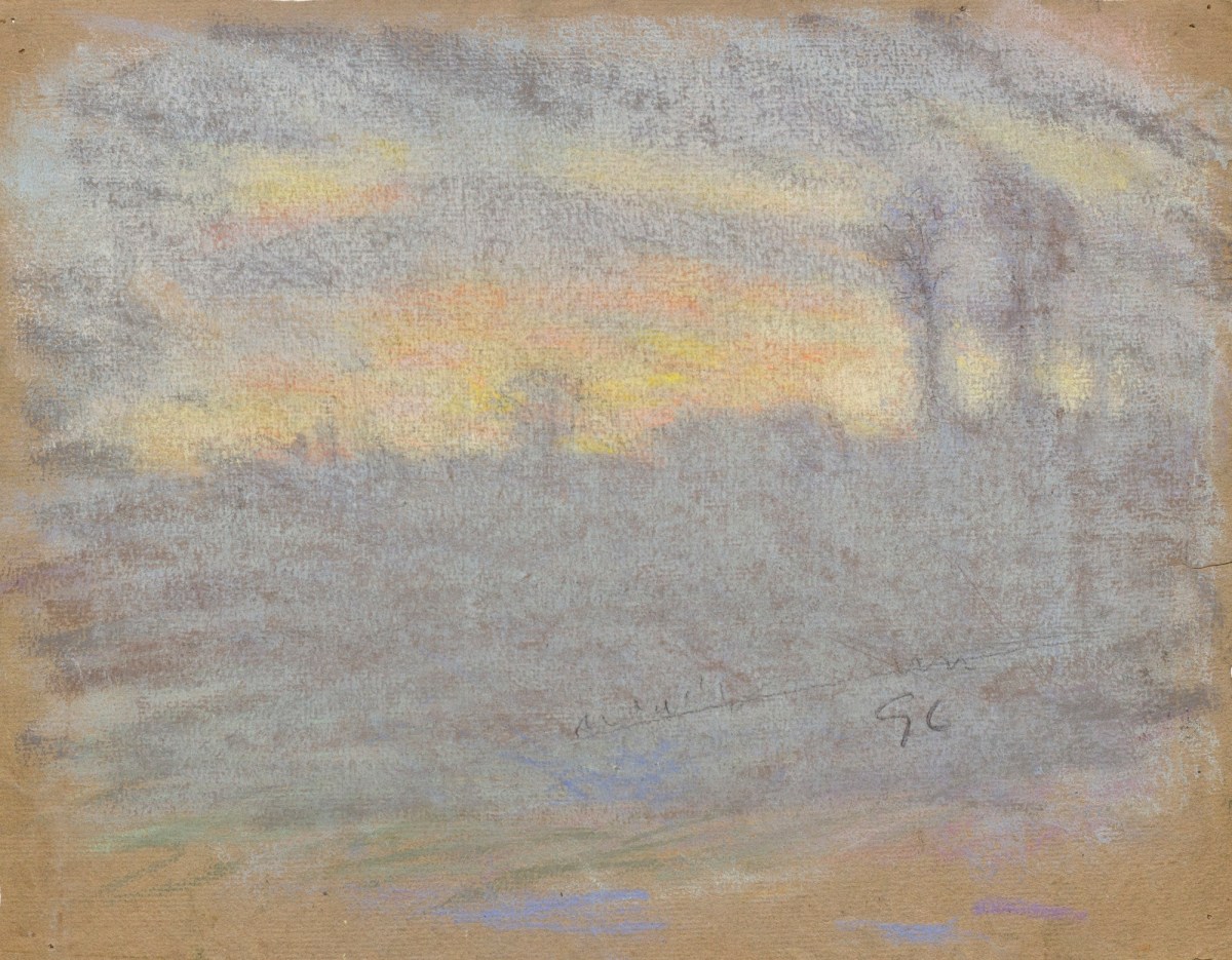 Sir George Clausen RA, Study of trees and sky in mist
