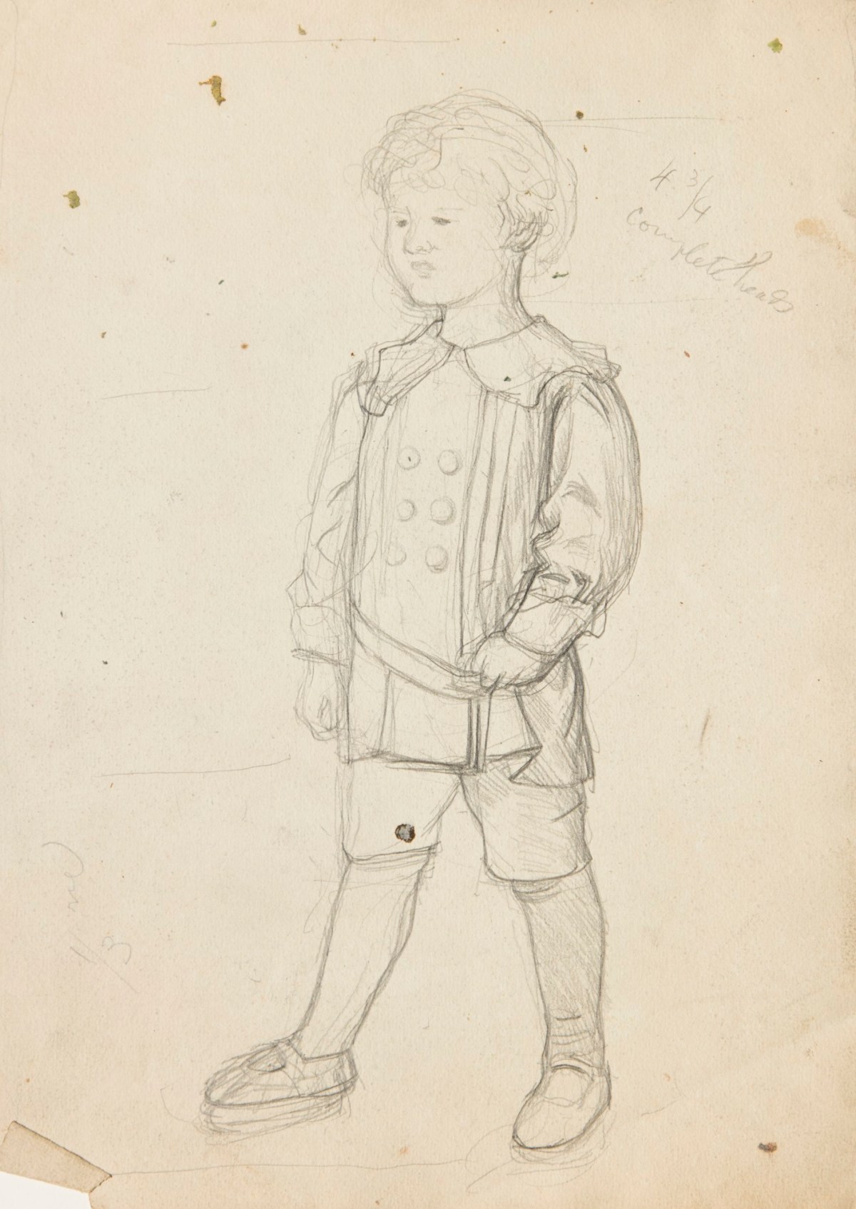 Sir George Clausen RA, Figure study for the portrait of Mervyn, son of J. Herbert Roberts Bt.