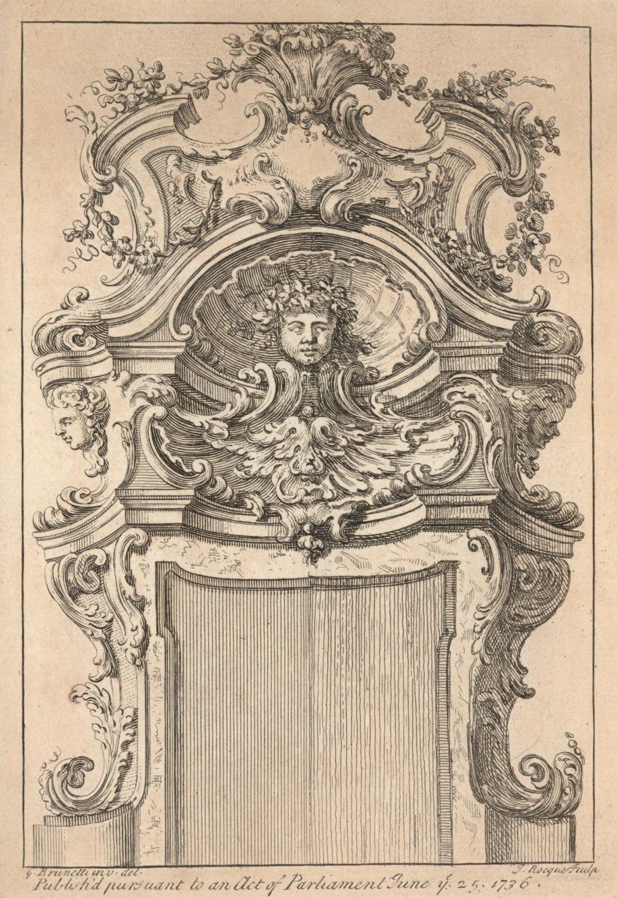 Gaetano Brunetti, Ornament for the top of a pier glass