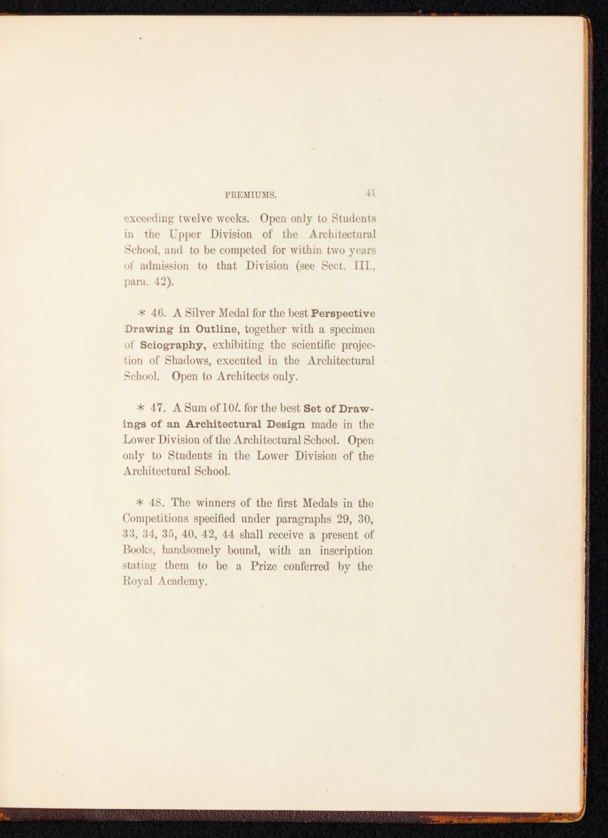 Sir Lawrence Alma-Tadema RA, A copy of the RA Laws as relating to the Schools, annotated and with sketches by Alma-Tadema
