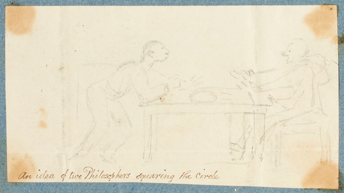 George Dance RA, An idea of two Philosophers squaring the circle