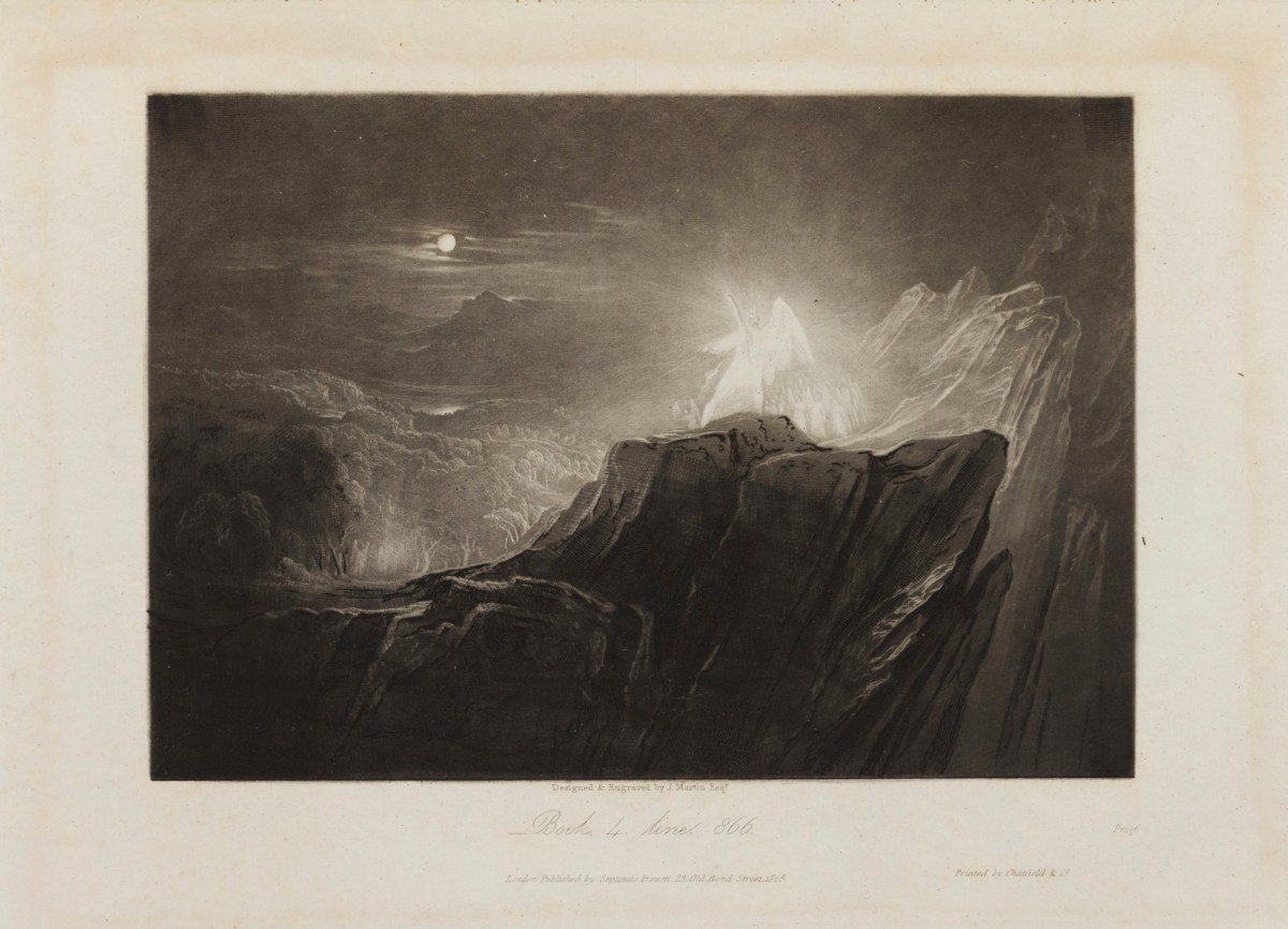 John Martin, Gabriel awaits the arrival of Satan