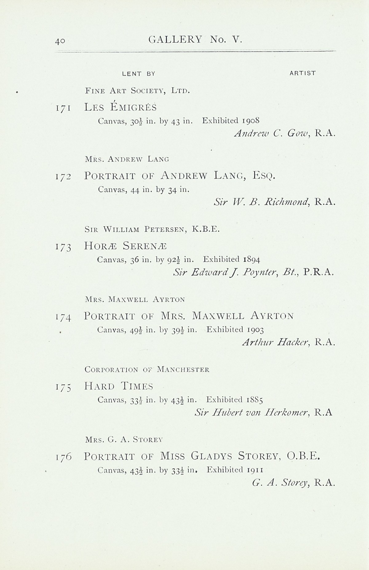 Page 42 of 1922 - Exhibition of Works by recently deceased Members of the Royal Academy