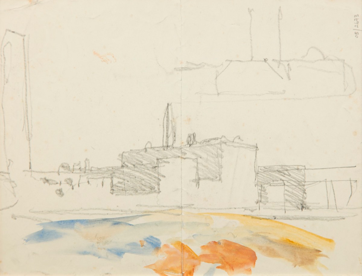 Sir George Clausen RA, Compositional study for 'The Shot Tower'