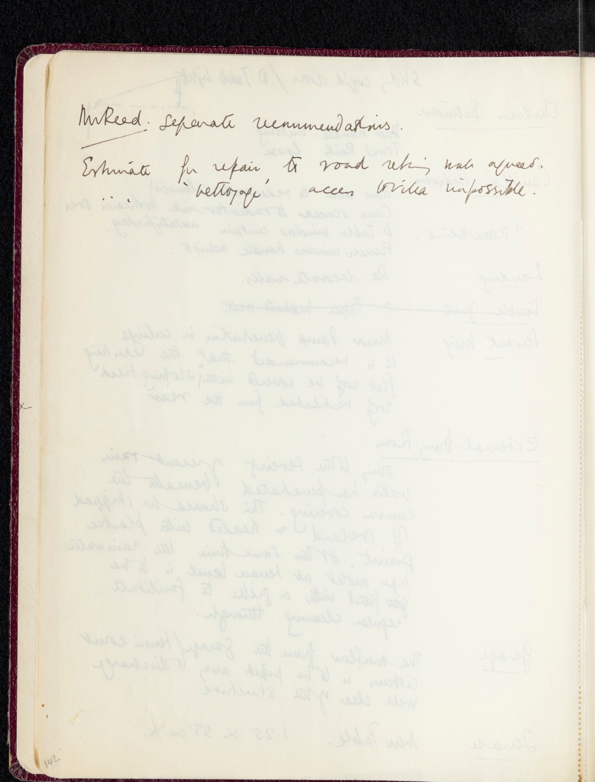 Sir Hugh Casson PRA, Sketchbook with designs and notes