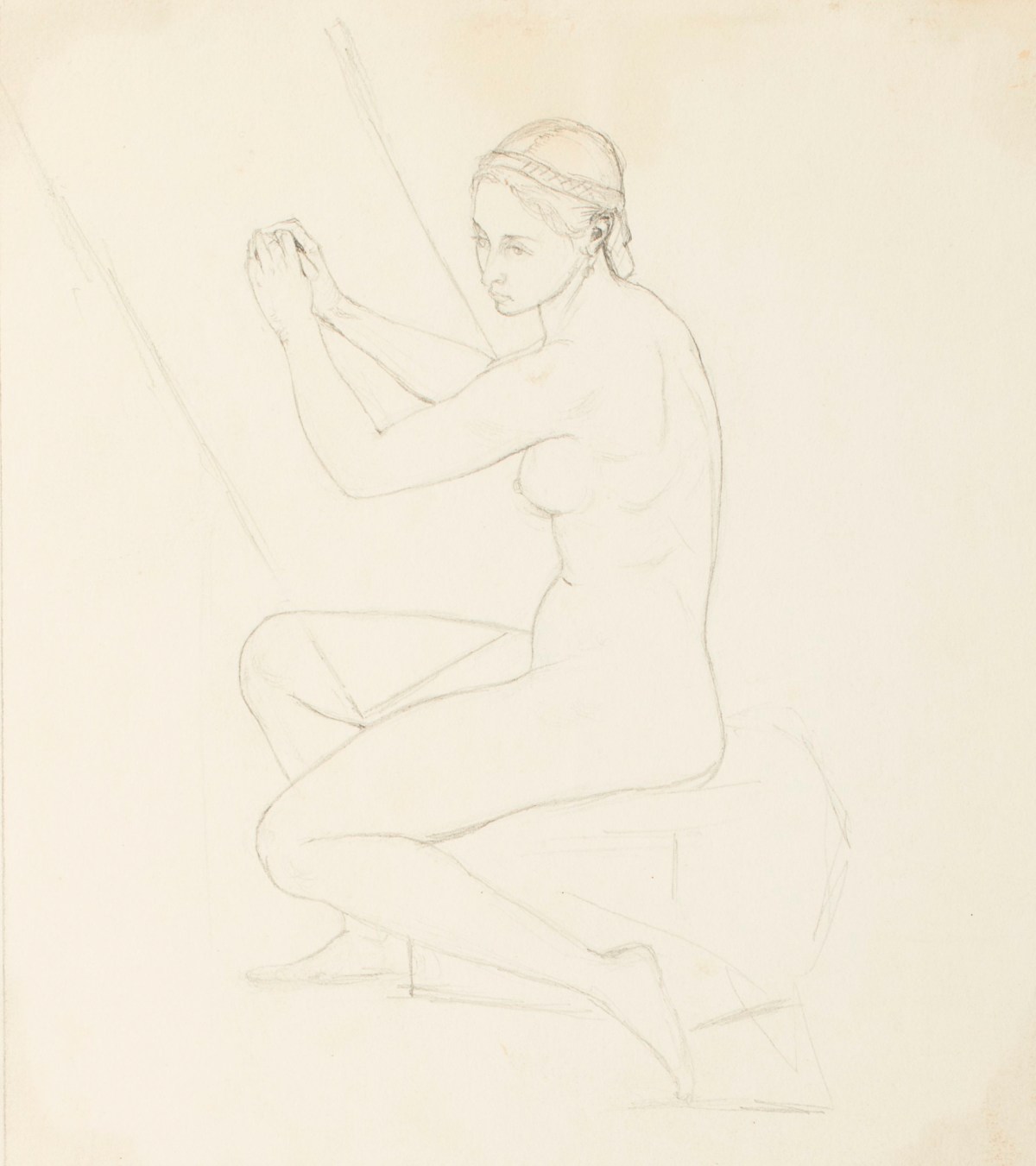 Henry Hugh Armstead RA, Seated female nude