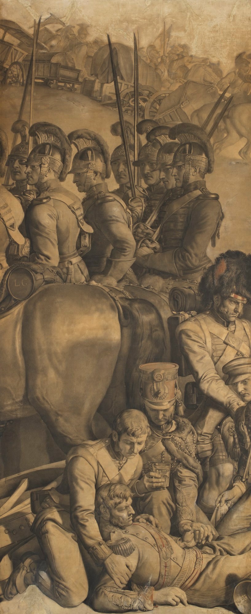 Daniel Maclise RA, Cartoon for 'The Meeting of Wellington and Blücher After the Battle of Waterloo'