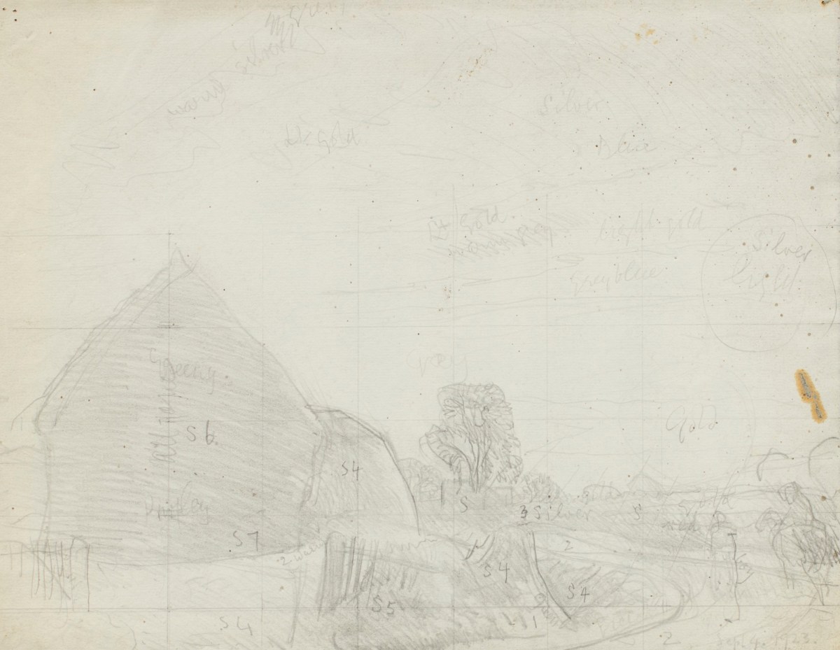 Sir George Clausen RA, Compositional study for 'Sunrise in September'
