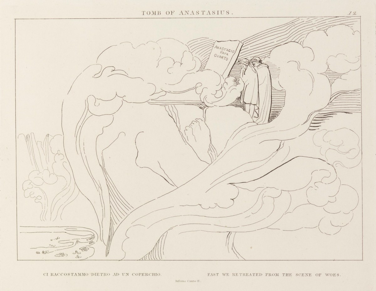 John Flaxman RA, 'Tomb of Anastasins' (from The Divine Comedy)