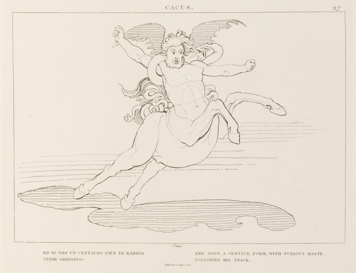 John Flaxman RA, 'Cacus' (from The Divine Comedy)