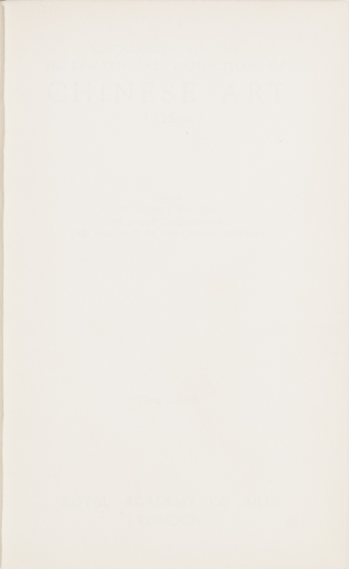 Page 3 of 1935-36 - International Exhibition of Chinese Art