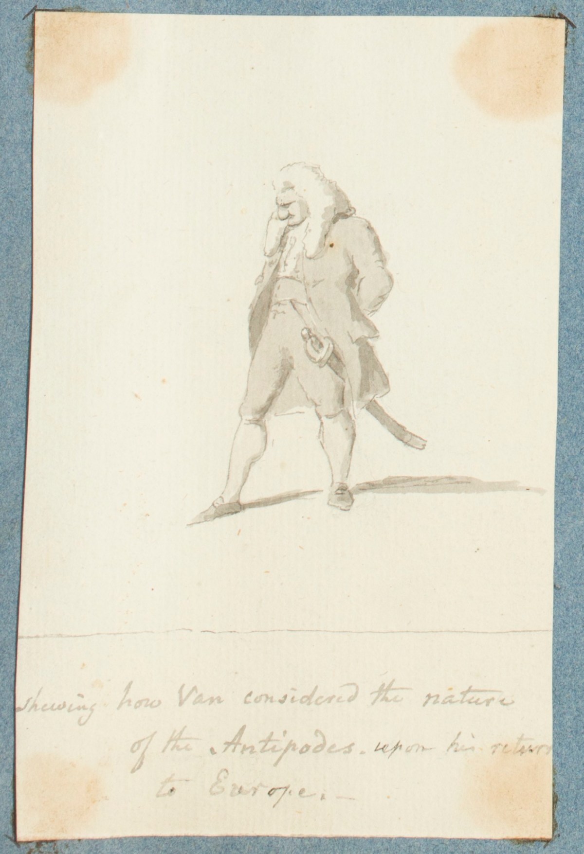 George Dance RA, Showing how Van considered the nature of the Antipodes