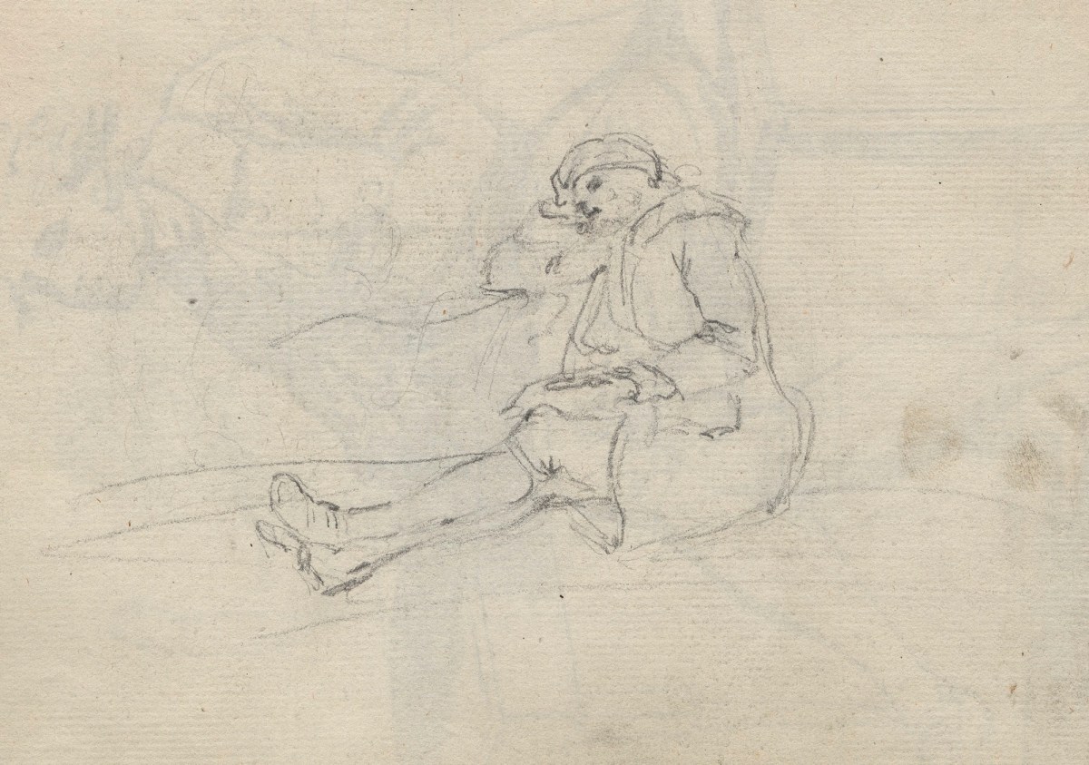 Unknown artist, Leaf from a sketchbook