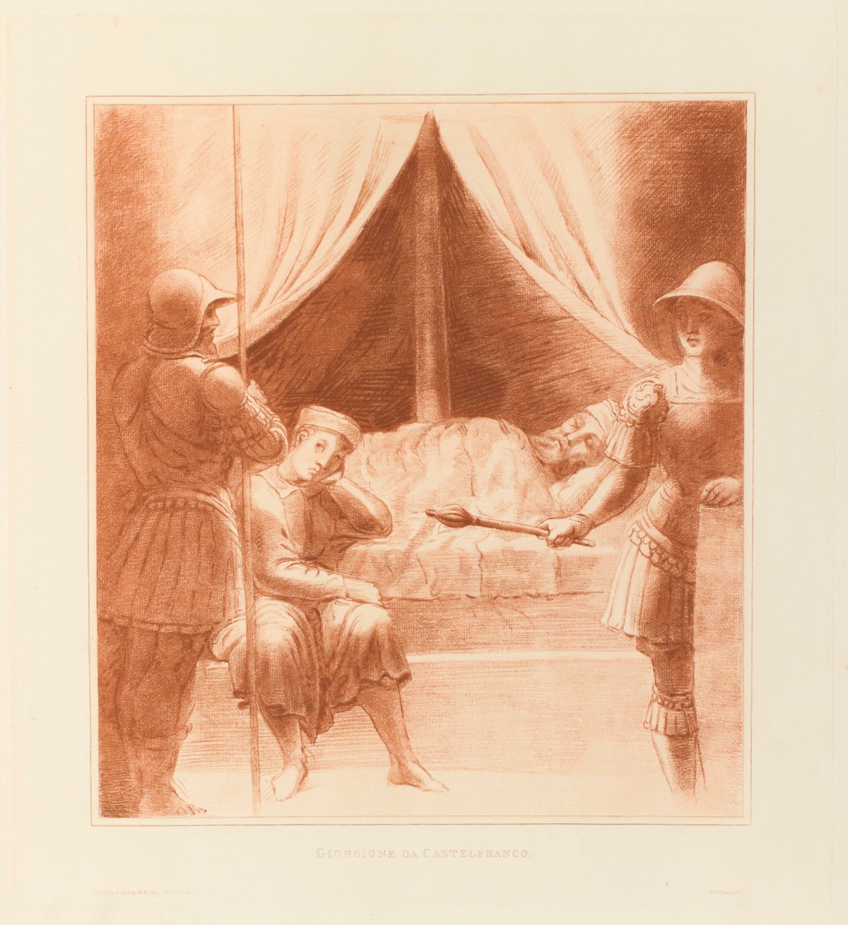 Frederick Christian Lewis Snr., 'Unknown subject' after a drawing attributed to Giorgione da Castelfranco