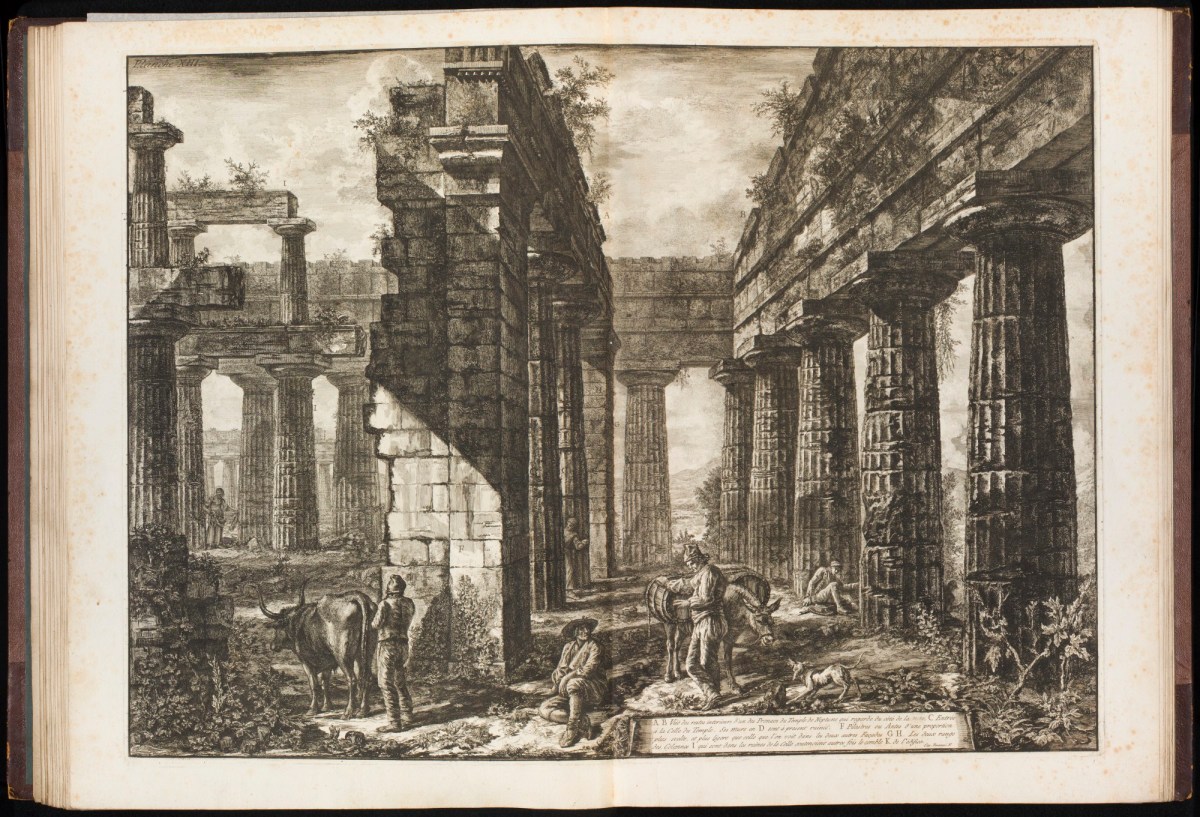 Giovanni Battista Piranesi, ''Vüe des restes interieures d'un des Pronaos du Temple de Neptune'