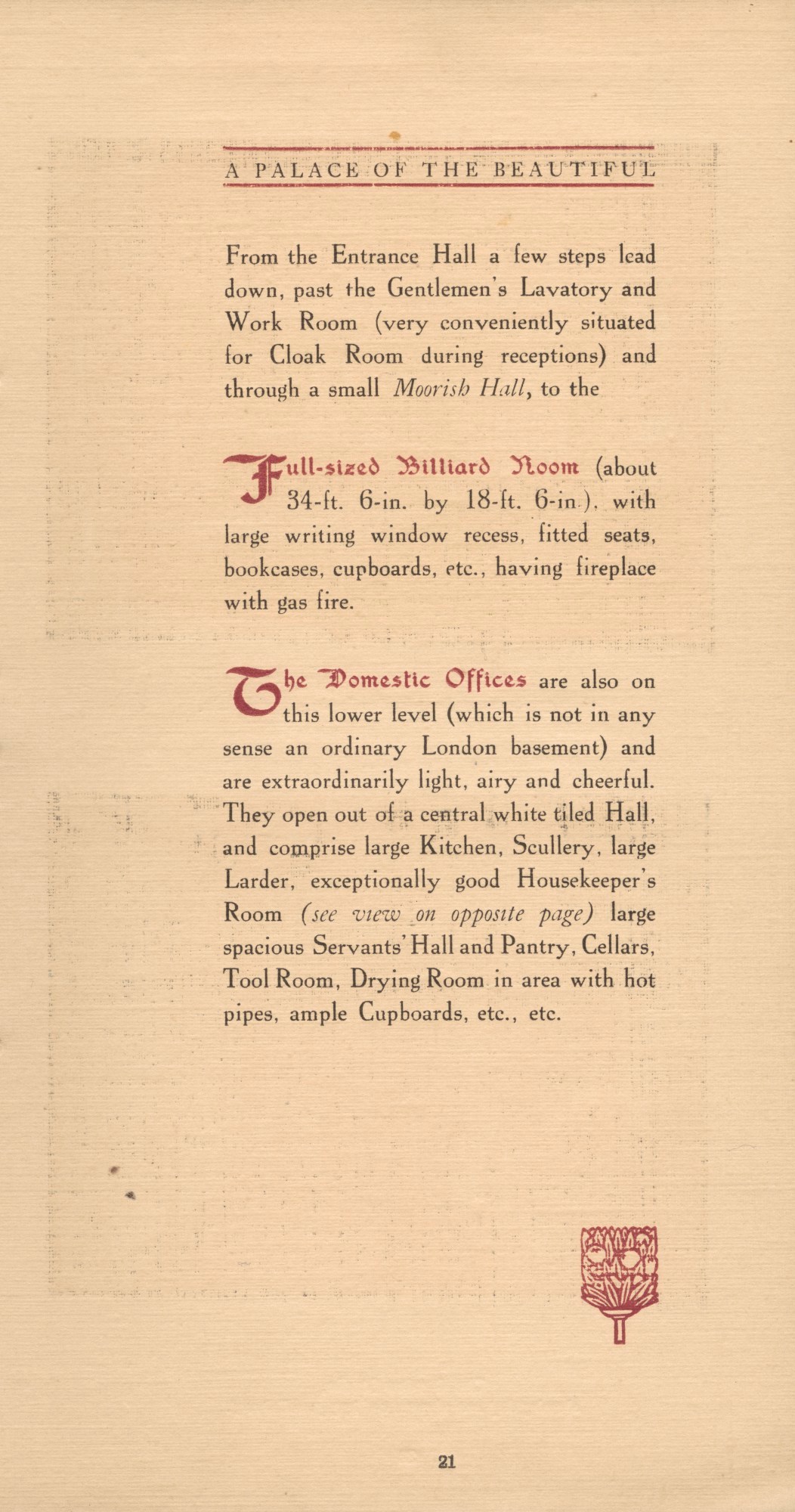 Hampton & Sons (London), The Housekeeper's Room.