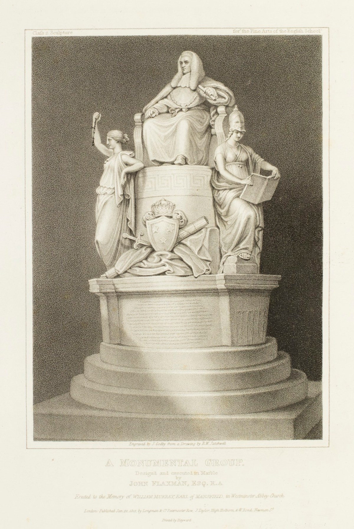 John Flaxman RA, A Monumental Group to the Memory of William, Earl of Mansfield.