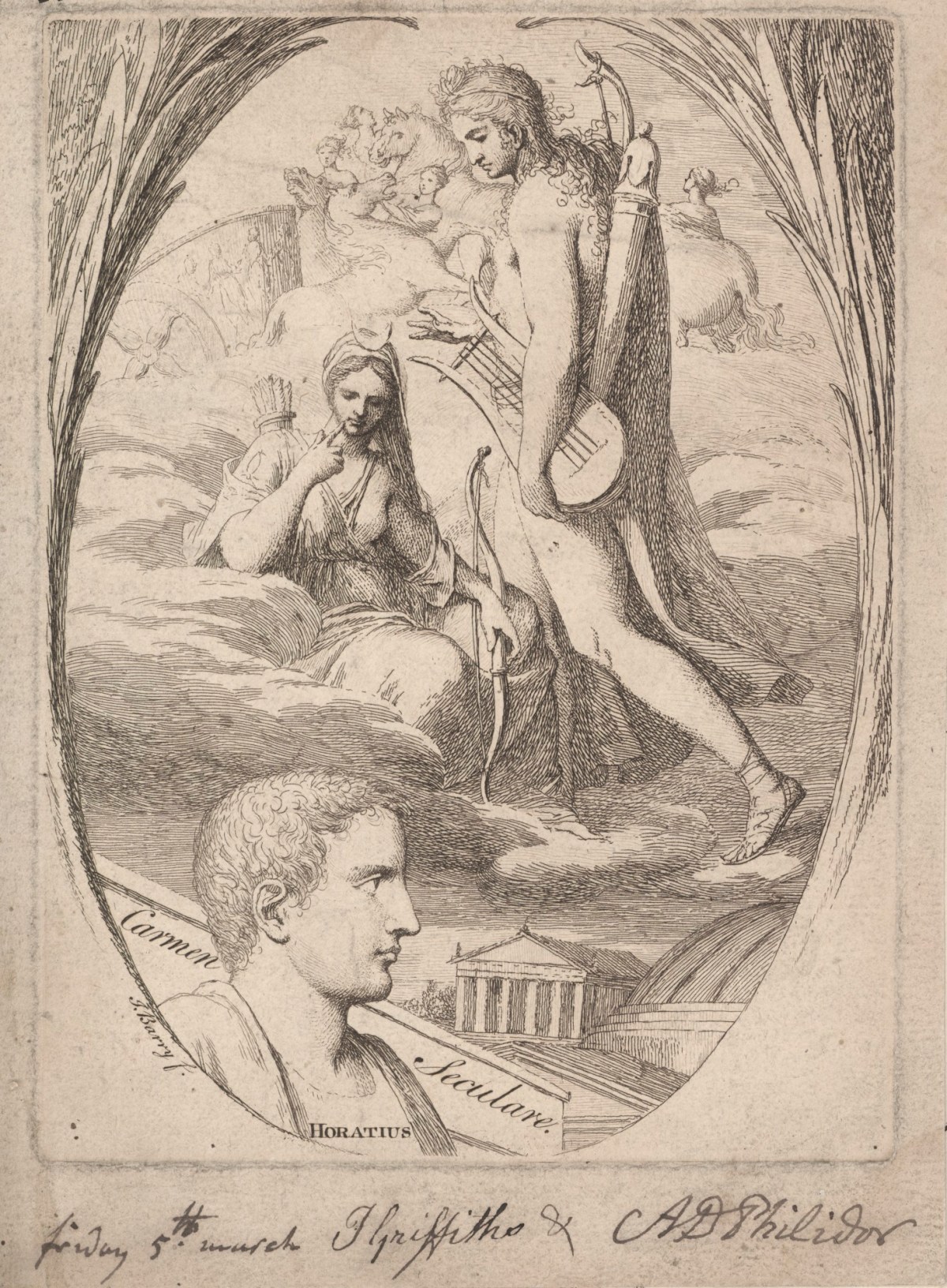 James Barry RA, Ticket of admission for a performance of Horace's 'Carmen Seculare'