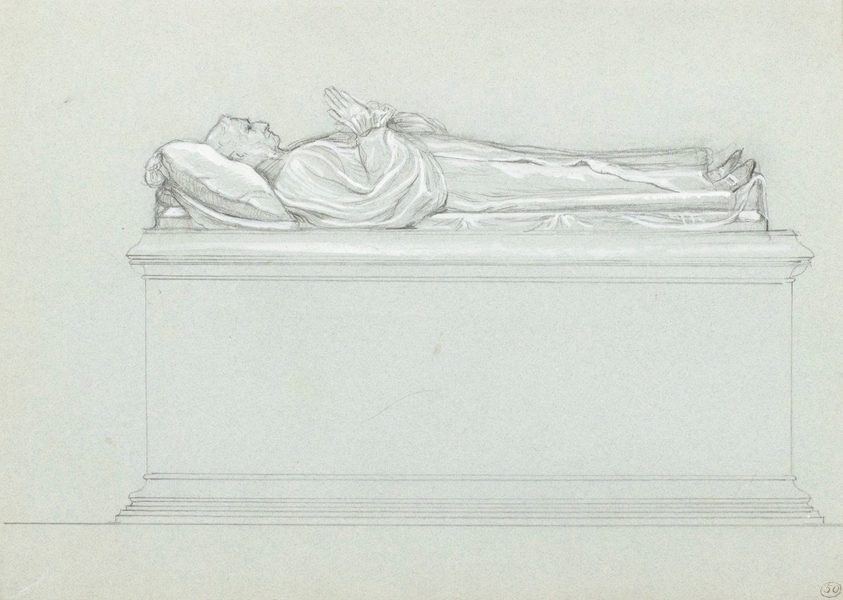 Henry Hugh Armstead RA, Study for the tomb effigy of Bishop Ollivant