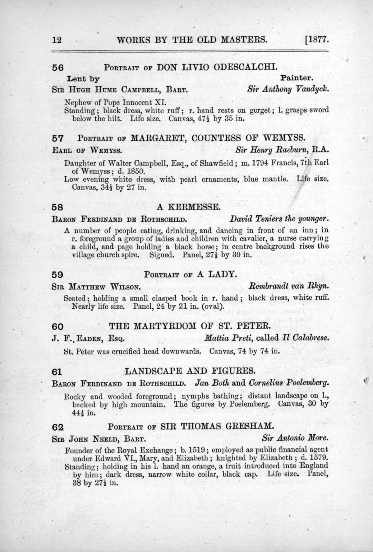 Page 12 of 1877 - Old Masters and deceased masters of the British School