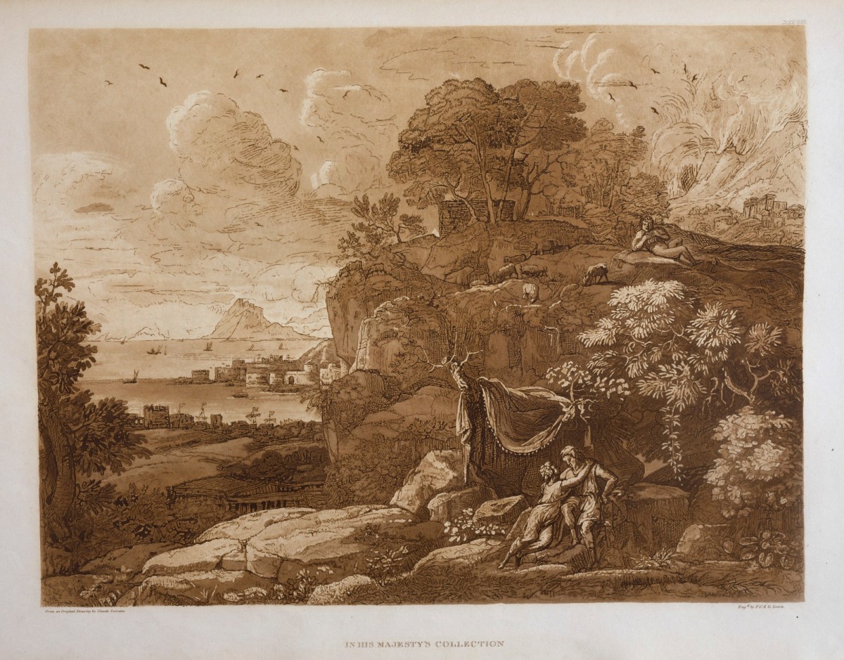 Frederick Christian Lewis Snr., Coast view with Acis and Galatea