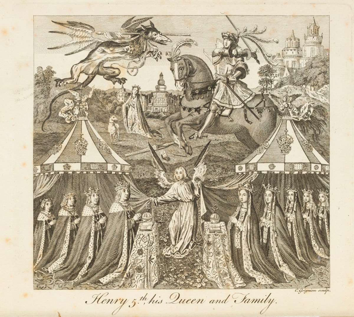 Unsigned, Henry 5th his Queen and Family