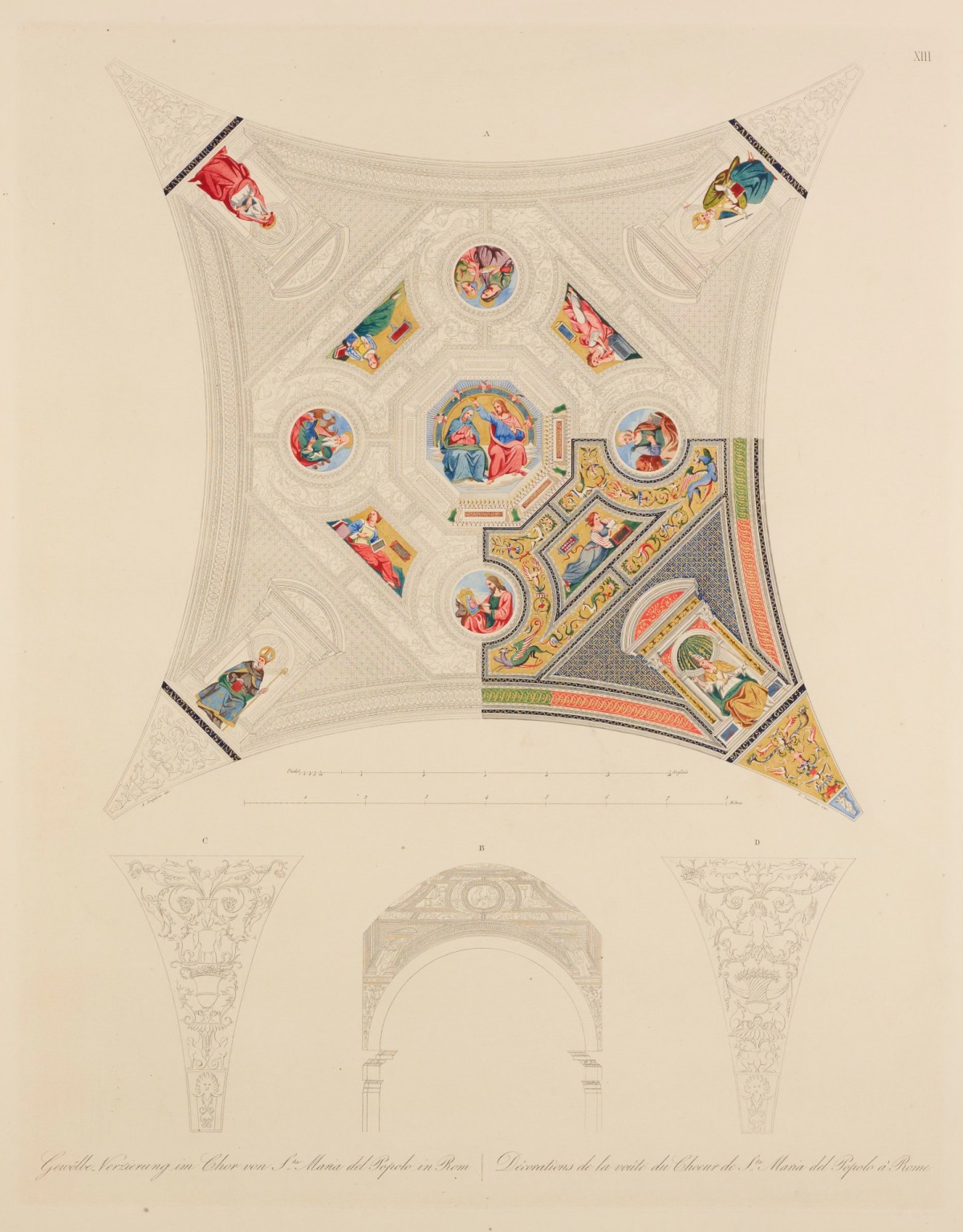 Bernardino (di Betto) Pinturicchio, 'The Groined Ceiling of the Choir in St. Maria del Popolo, in Rome. By Pinturicchio.'