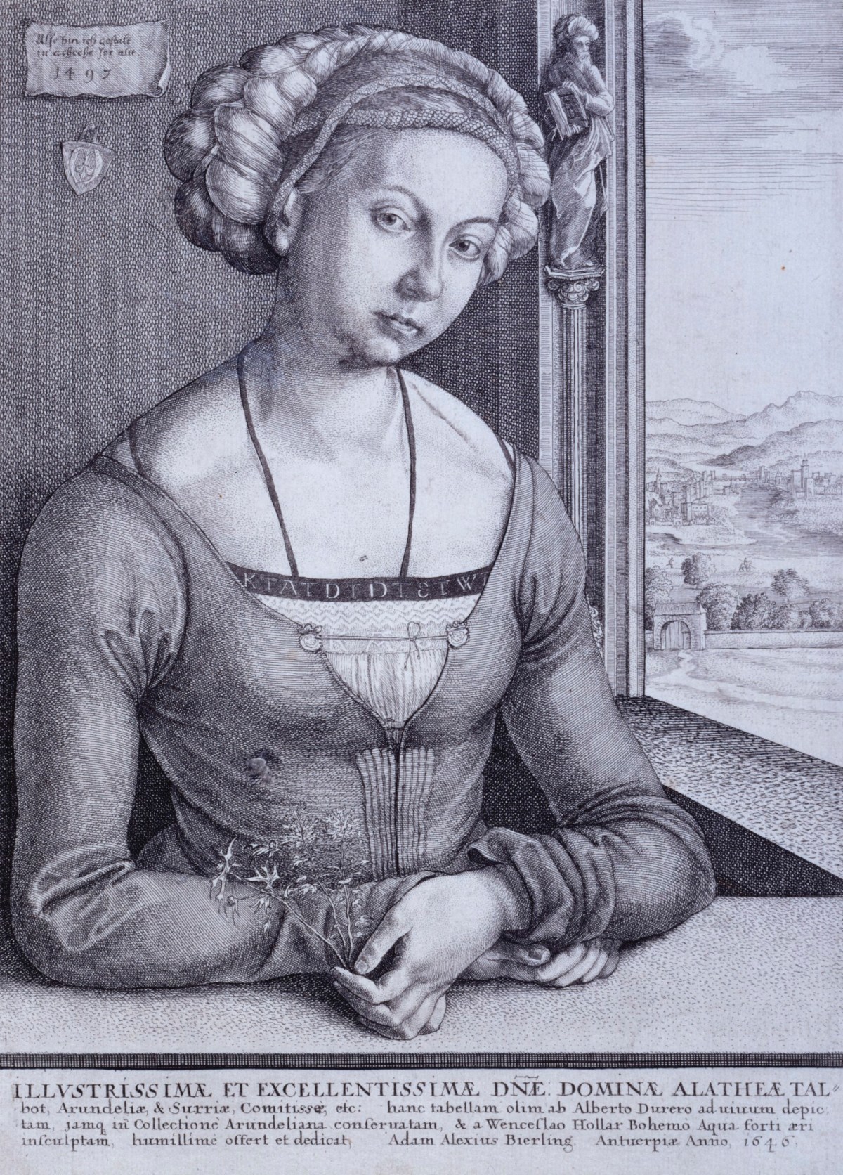 Wenceslaus Hollar, Woman with coiled hair