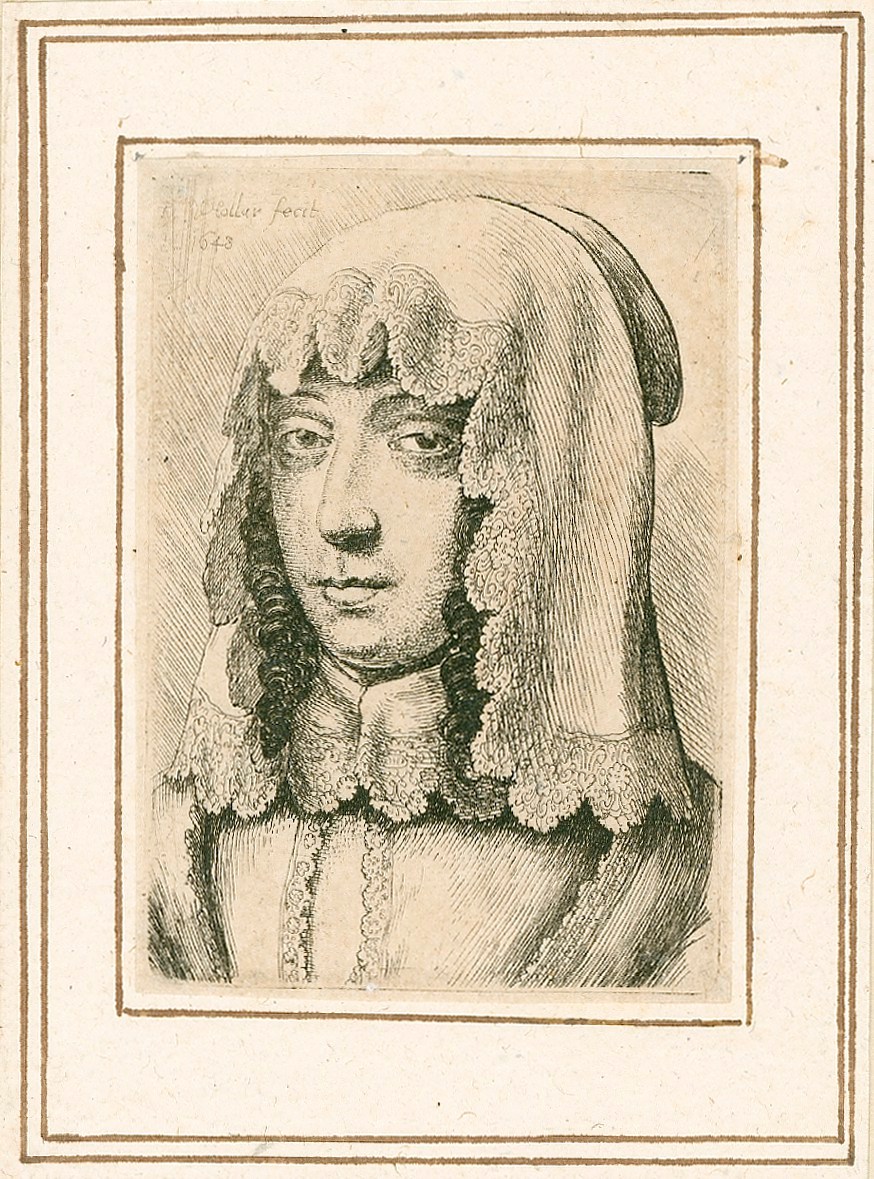 Wenceslaus Hollar, Woman with a scarf over her head