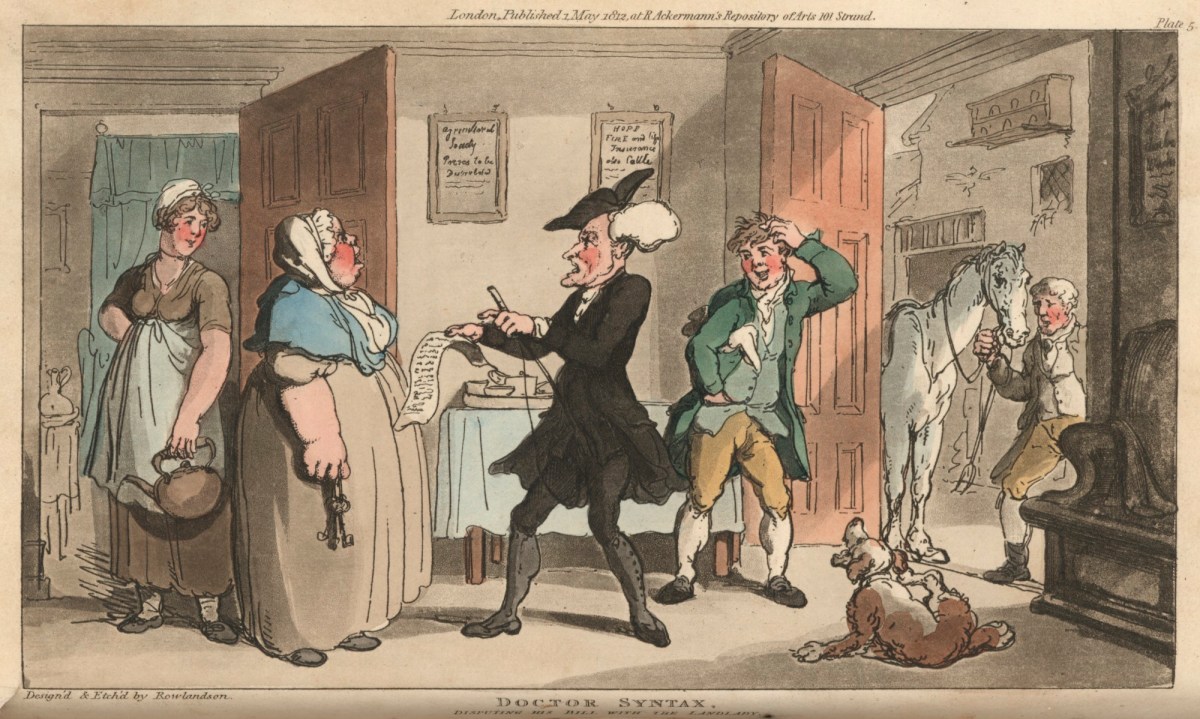 Thomas Rowlandson, Doctor Syntax disputing his bill with the landlady