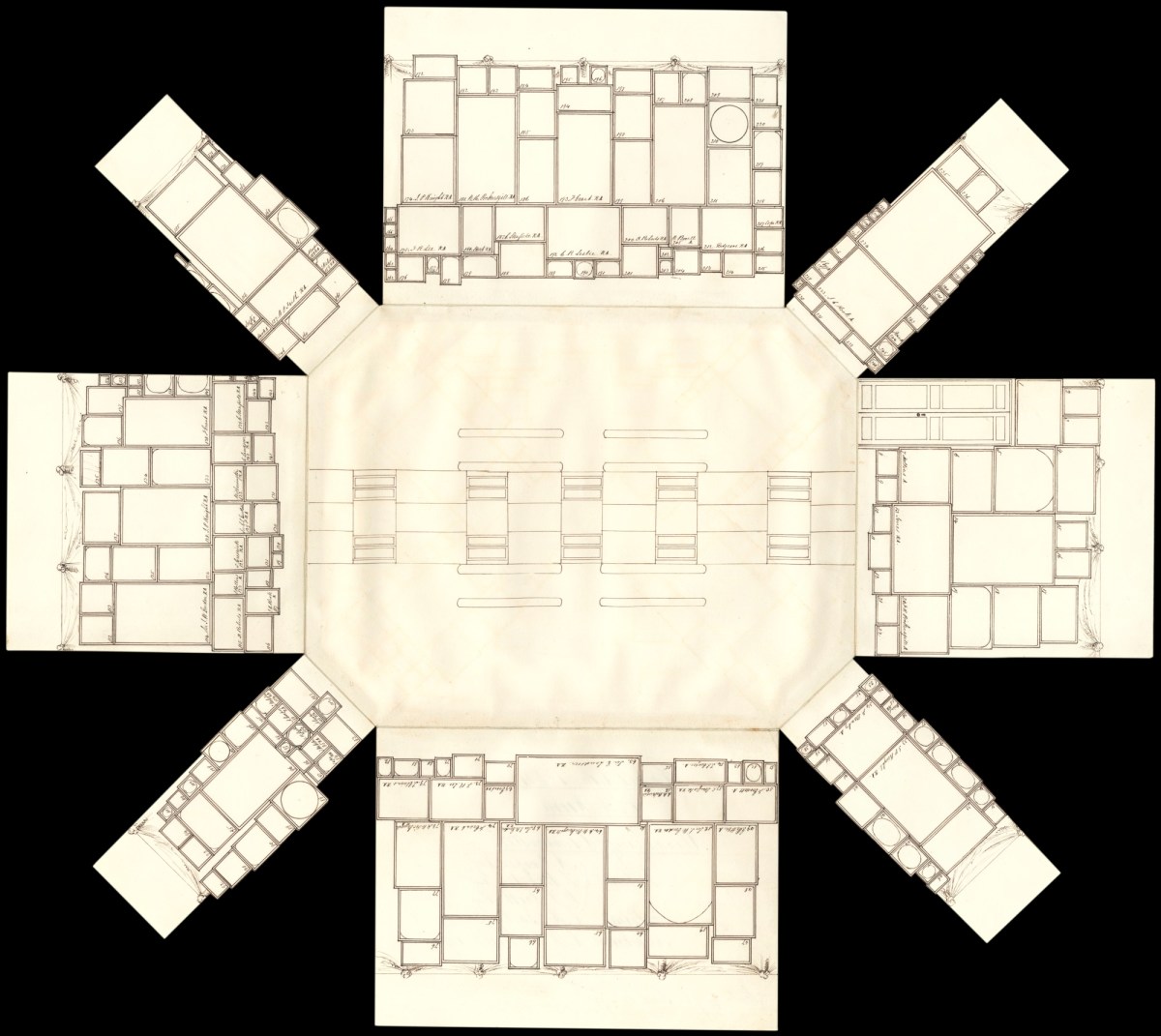 , Pop-up diagrams of the hang of works in the summer exhibition