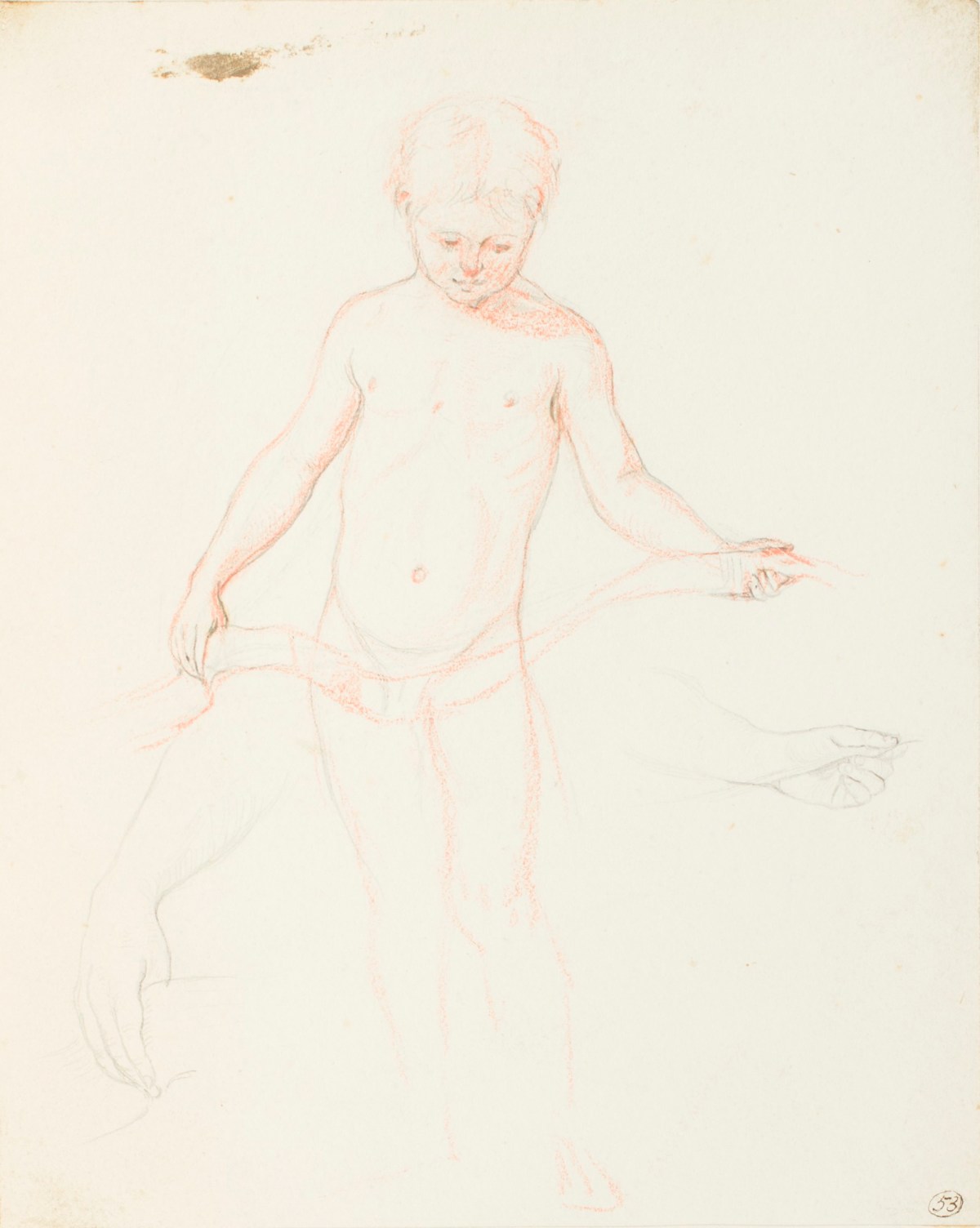Henry Hugh Armstead RA, Studies of a child for the relief sculpture in the mausoleum of Julius Beer
