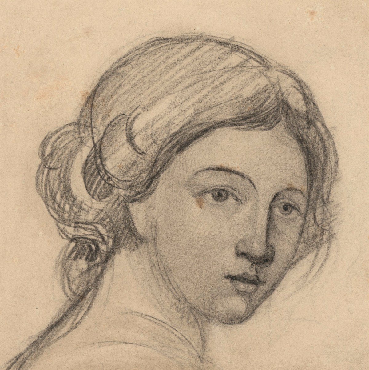 Solomon Alexander Hart RA, Study of a woman's head