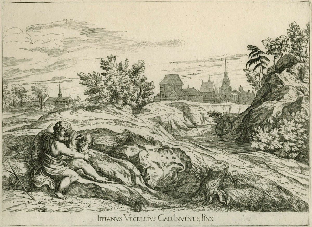 Valentin Lefèvre, Landscape with the Infant St John the Baptist and Lamb