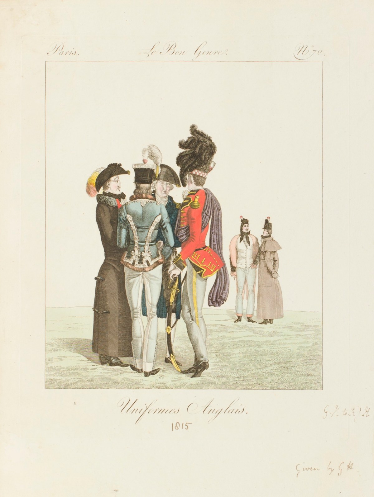 Unknown engraver, Uniformes Anglais