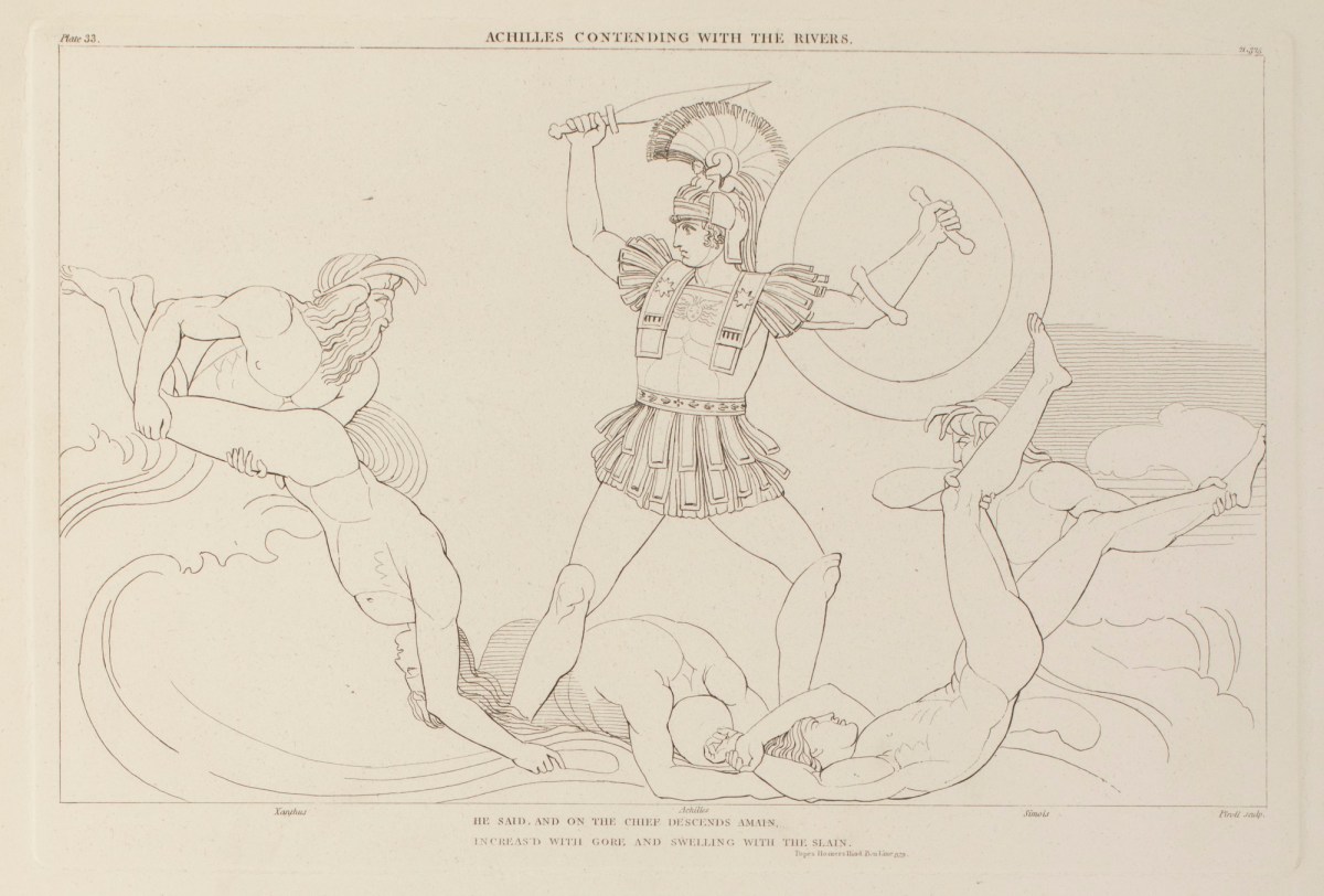 John Flaxman RA, Achilles Contending With the Rivers