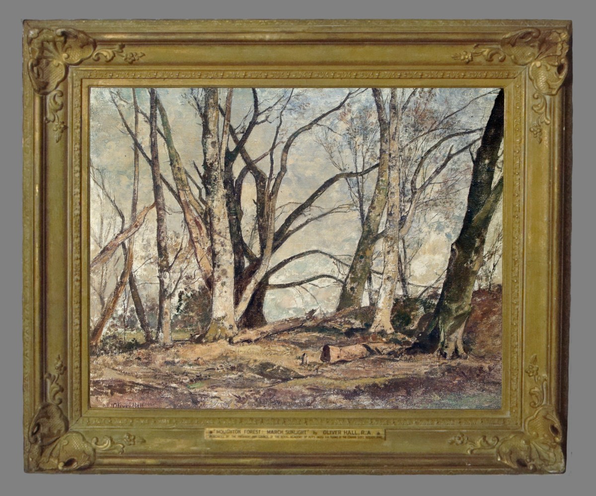 Unknown, Frame for Oliver Hall RA 'Houghton Forest, March Sunlight'