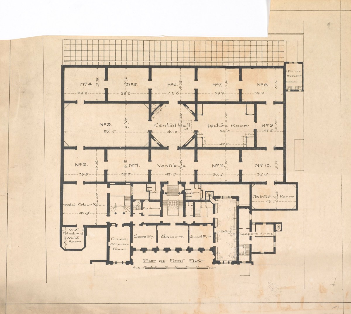 Plan Of First Floor Burlington House Works Of Art Ra