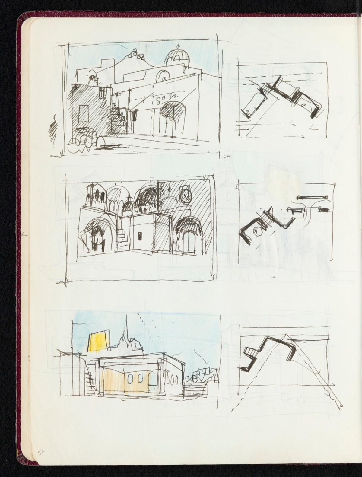 Sir Hugh Casson PRA, Sketchbook with designs and notes
