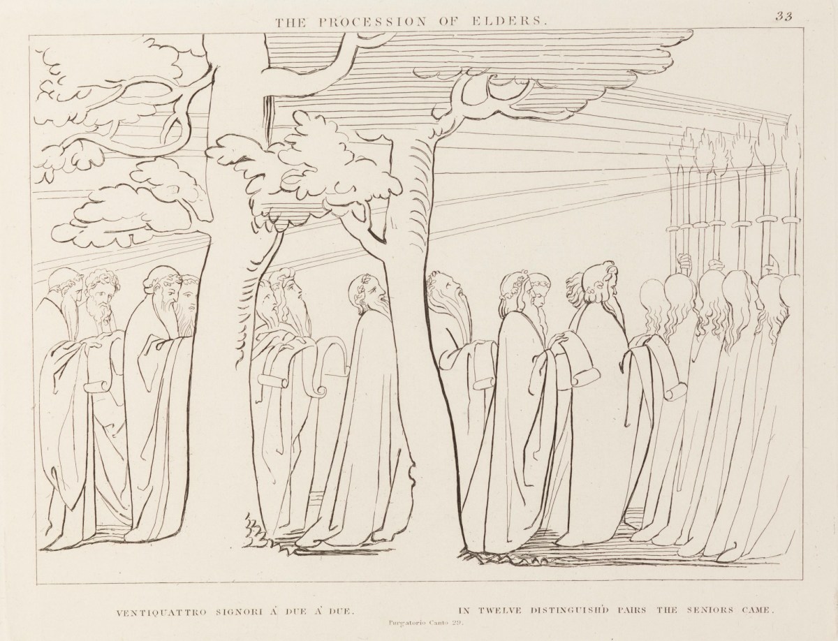 John Flaxman RA, 'The Procession of Elders' (from The Divine Comedy, Purgatory)