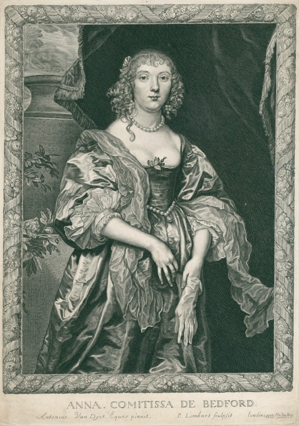 Pierre Lombart, Portrait of Anne, Countess of Bedford