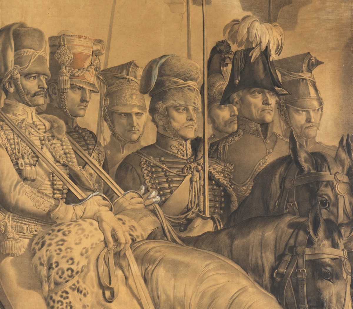 Daniel Maclise RA, Cartoon for 'The Meeting of Wellington and Blücher After the Battle of Waterloo'