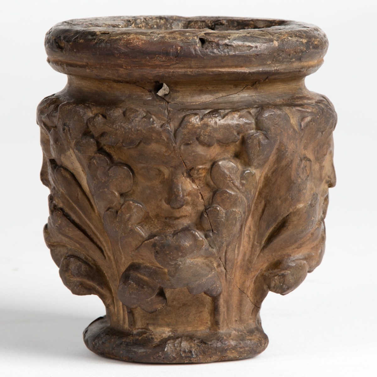Unknown maker, Medieval Capital with leaf foliage and faces, possibly representing the Green Man