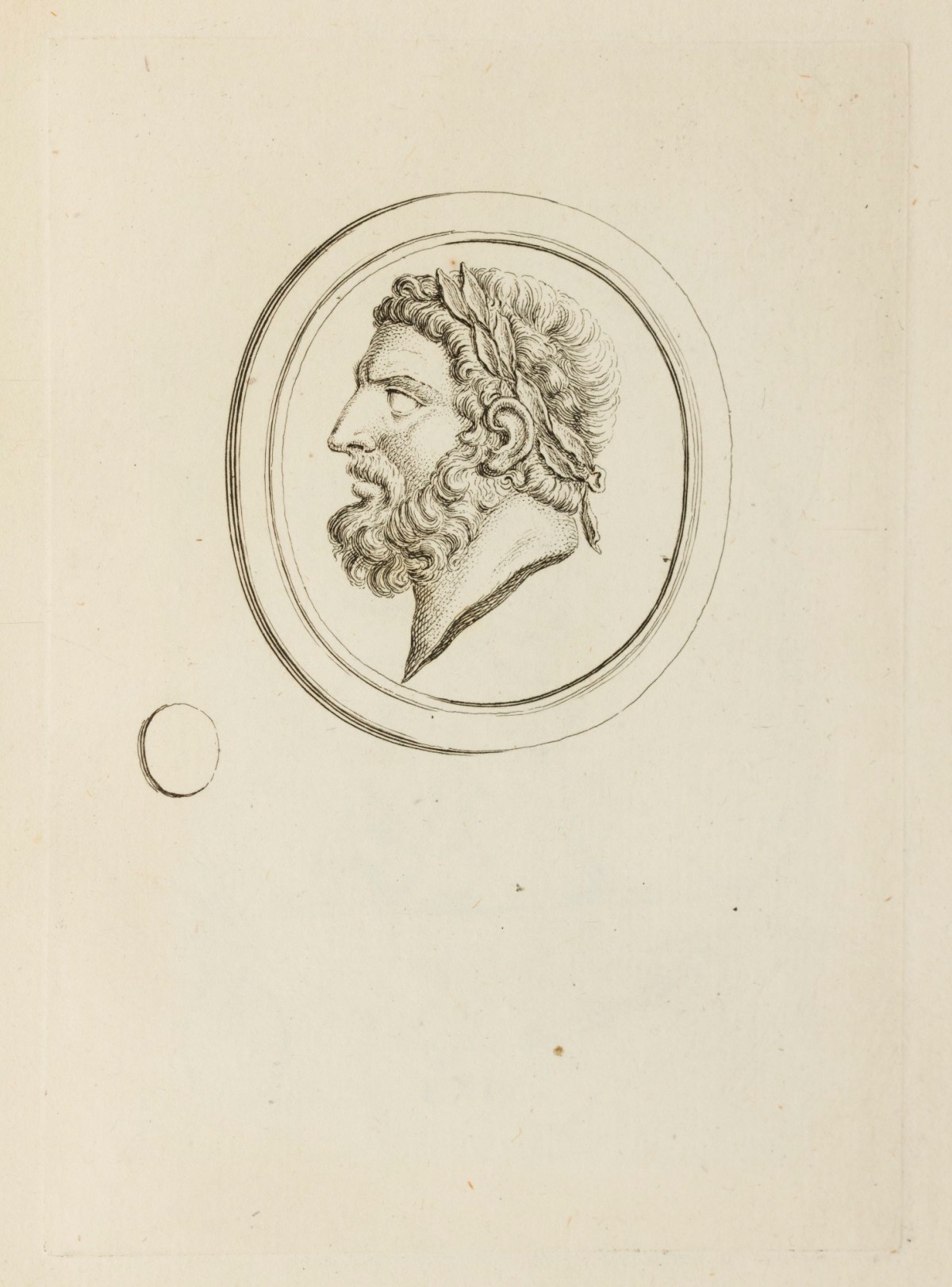 Claude Du Bosc, Head of bearded man in profile
