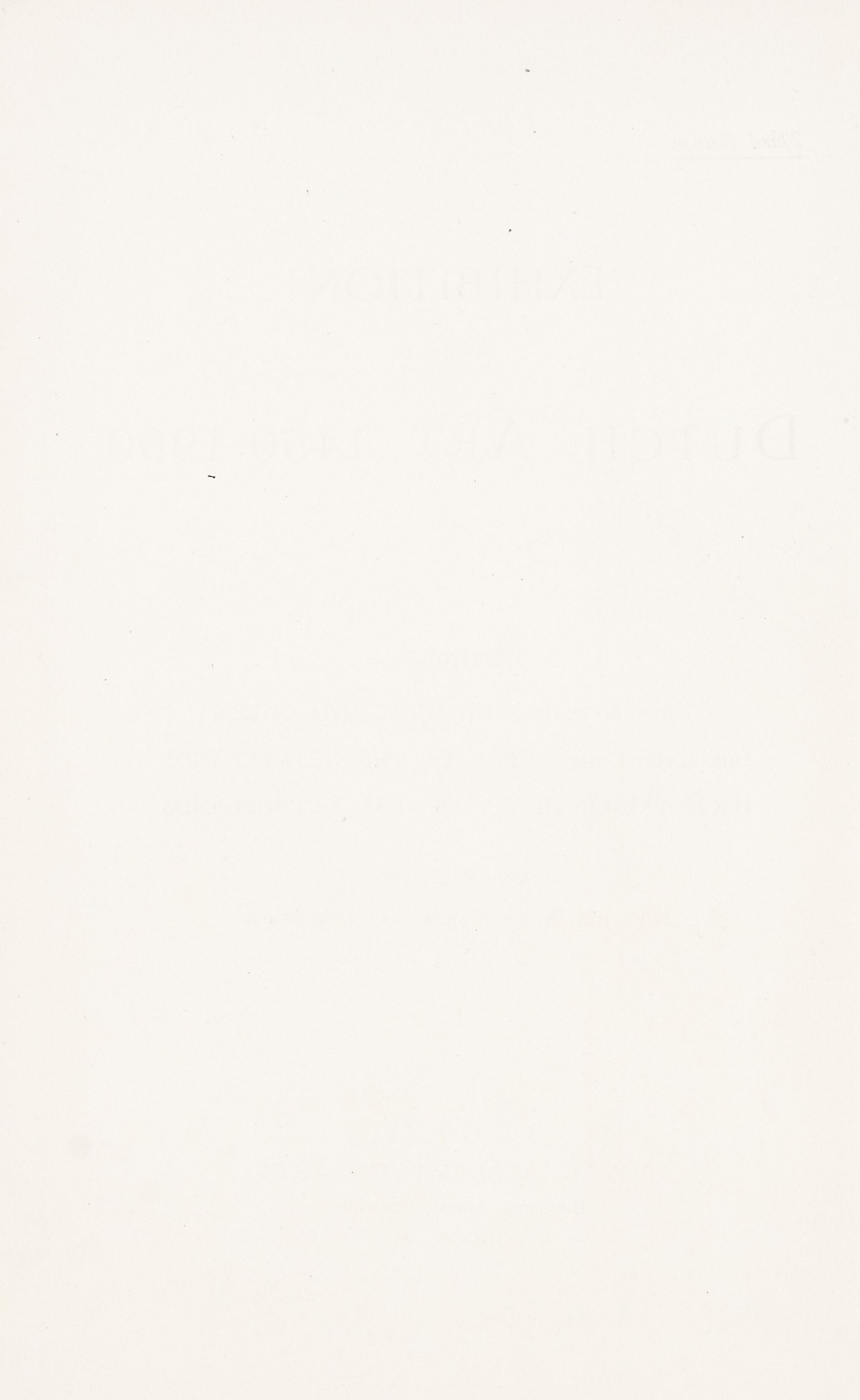 Page 4 of 1929 - Exhibition of Dutch Art 1450-1900