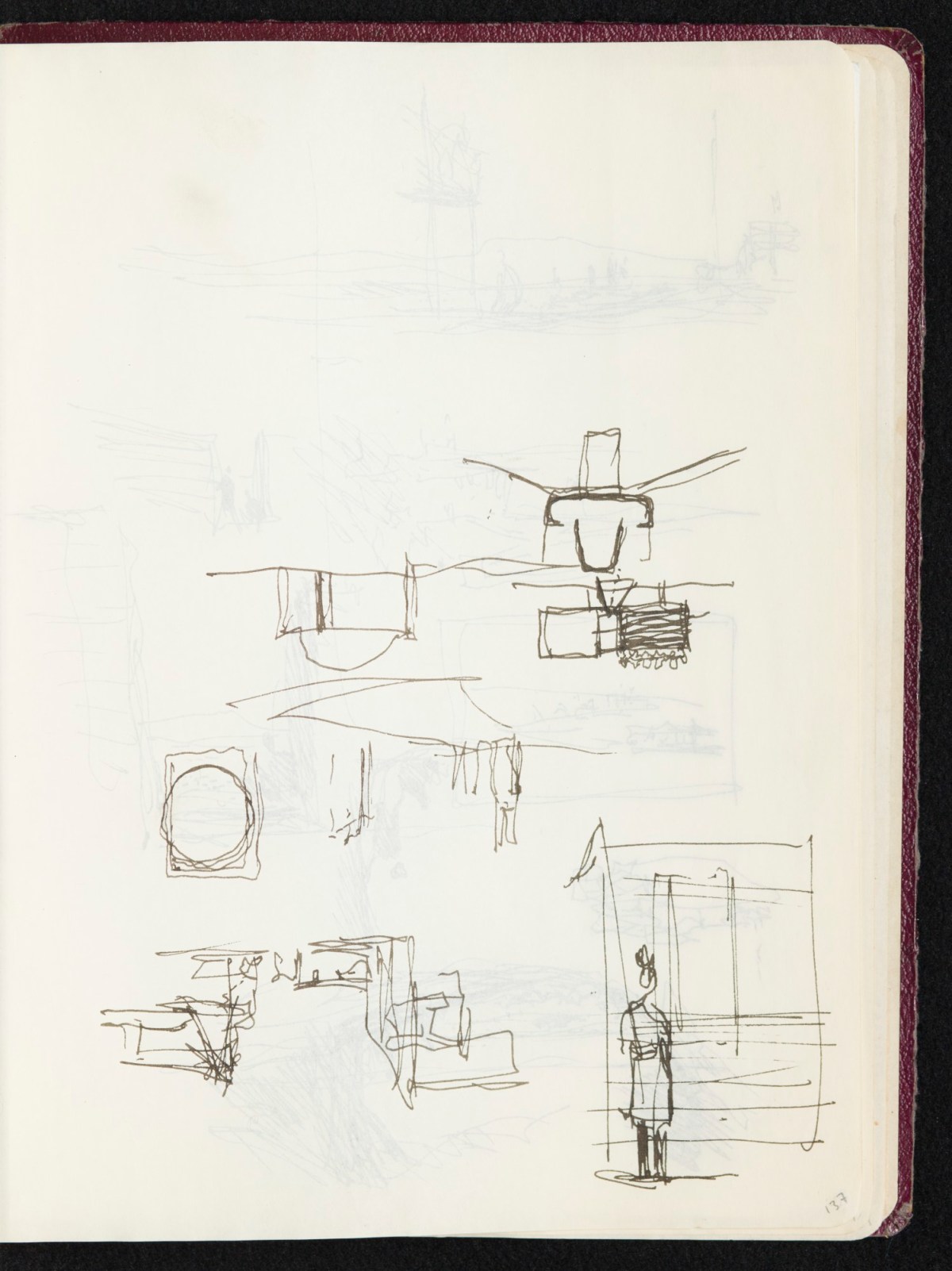 Sir Hugh Casson PRA, Sketchbook with designs and notes