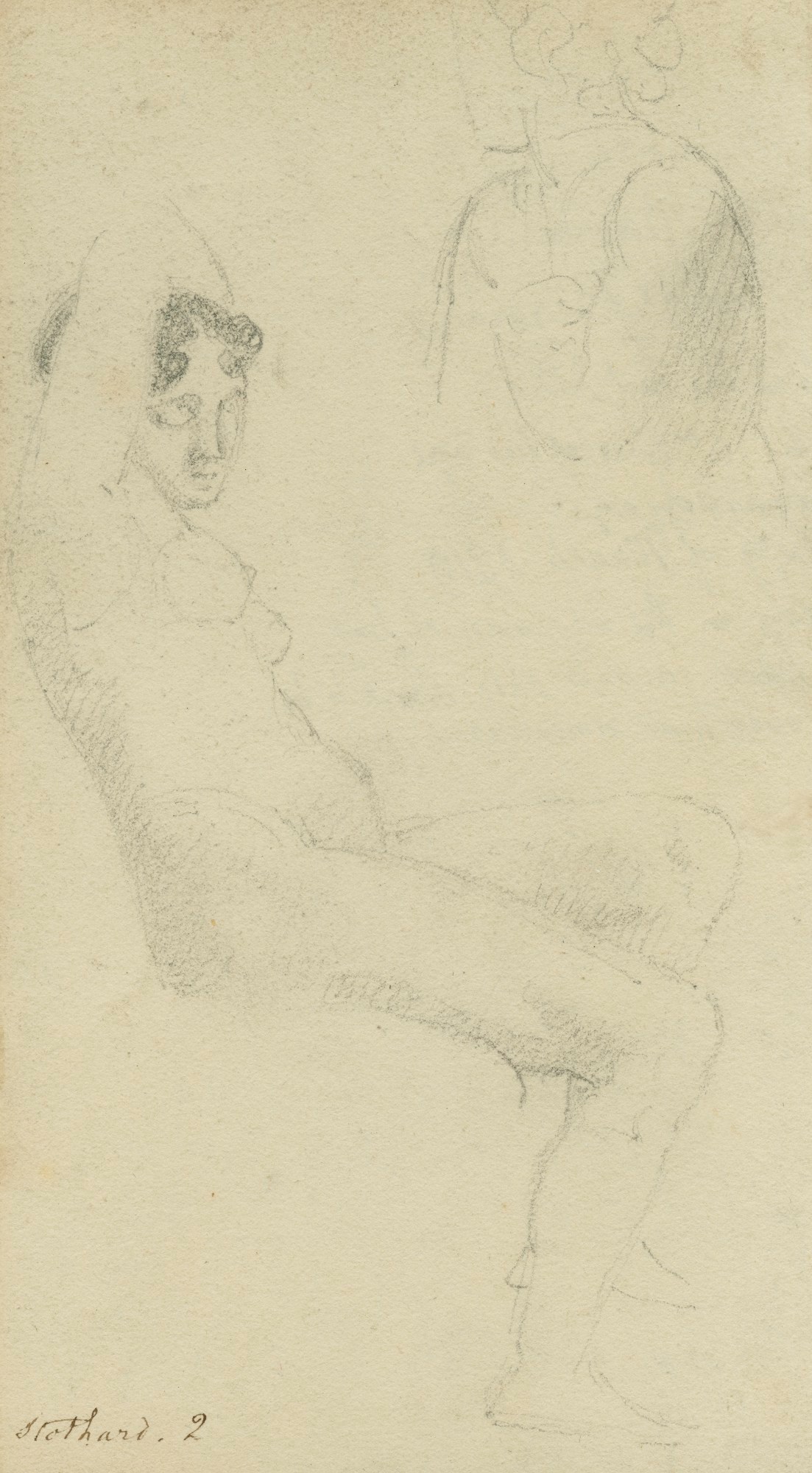 Thomas Stothard RA, Two life drawings of a female nude